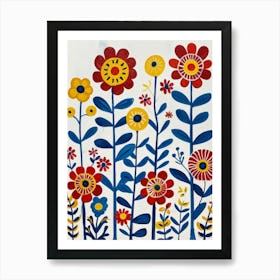 Swedish Flowers Art Print