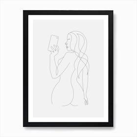Sophie Elegant Line Art Print