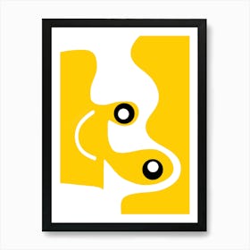 Happy Yellow Snail Art Print