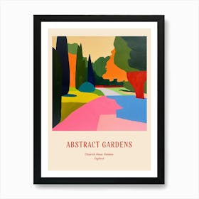 Colourful Gardens Chiswick House Gardens United Kingdom 2 Red Poster Art Print