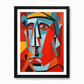 Abstract Portrait Of A Man Art Print