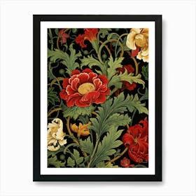 Floral Wallpaper 291 Art Print