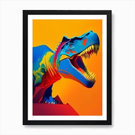 Megalosaurus Primary Colours Dinosaur Art Print