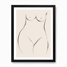 Nude Line Art Art Print