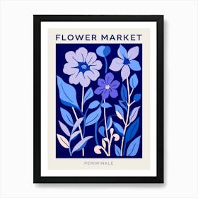 Blue Flower Market Poster Periwinkle 1 Art Print