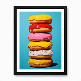 Pop Art Vivid Donuts 2 Art Print