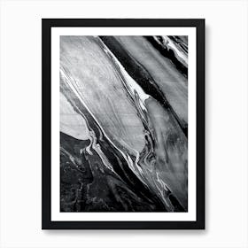 Black And White Abstract Painting Print Art Print