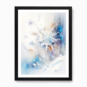 Fragile, Snowflakes, Storybook Watercolours 1 Art Print