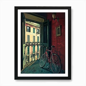 Bicycle In A Window Art Print