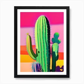 Rat Tail Cactus Modern Abstract Pop 2 Art Print