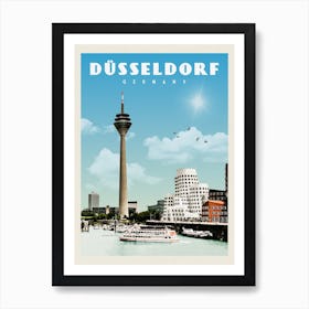 Dusseldorf Germany Travel Poster Art Print