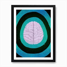 Radioactive brain Art Print