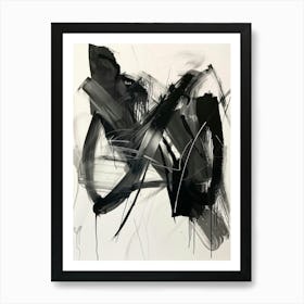 Abstract Black And White Painting 28 Art Print