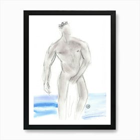 Poster Print Giclee Wall Art Adult Mature Explicit Homoerotic Erotic Man Male Nude Gay Art Drawing Artwork 003 Art Print