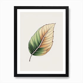 Ash Leaf Warm Tones 4 Art Print