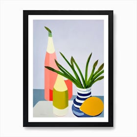 Asparagus 2 Tablescape vegetable Art Print