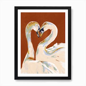 Love Swans Art Print