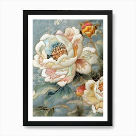 Chinese Floral Print Art Print