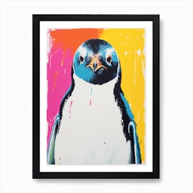 Andy Warhol Style Bird Penguin 2 Art Print