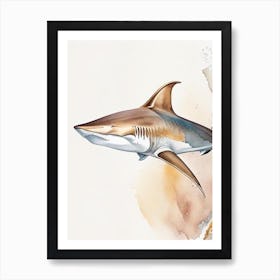 Grey Reef Shark 2 Watercolour Art Print