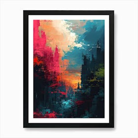 Raster Rainbows | Pixel Art Series Art Print