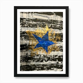 Newcastle Blue Star Art Print