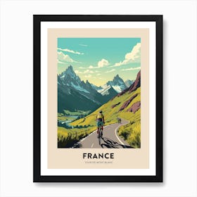 Tour De Mont Blanc France 6 Vintage Cycling Travel Poster Art Print