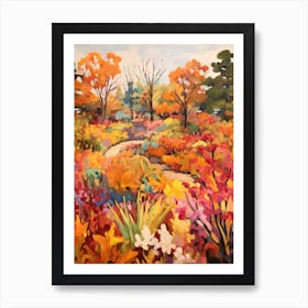 Autumn Gardens Painting Leu Gardens Usa 2 Art Print