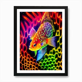 Psychedelic Fish Art Print