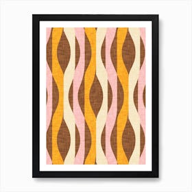 Mod Lines Yellow Art Print