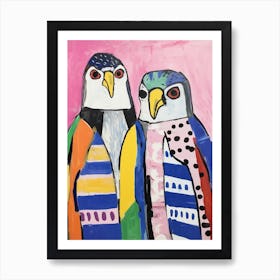 Colourful Kids Animal Art Falcon 2 Art Print