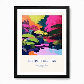 Colourful Gardens Portland Japanese Garden Usa 2 Blue Poster Art Print