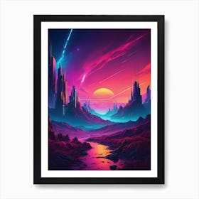 Futuristic Landscape Art Print