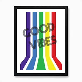 Good Vibes Rainbow Art Print