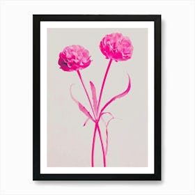 Hot Pink Globe Amaranth Art Print