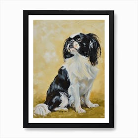 Japanese Chin Acrylic Painting 5 Art Print