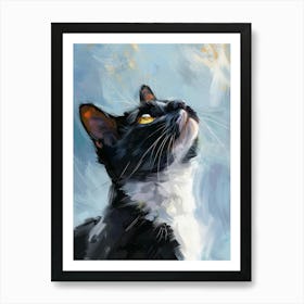 Black And White Cat 1 Art Print