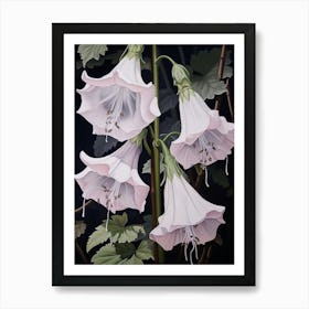 Flower Illustration Canterbury Bells 3 Art Print