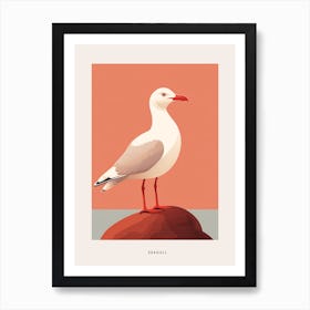 Minimalist Seagull 1 Bird Poster Art Print
