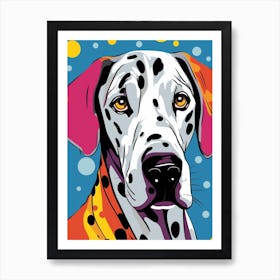 Pop Art Harlequin Great Dane 2 Art Print