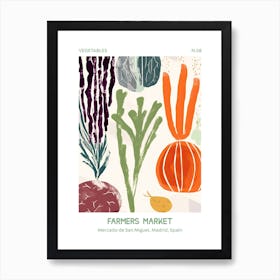 Asparagus Vegetables Farmers Market 1 Mercado De San Miguel, Madrid, Spain Art Print