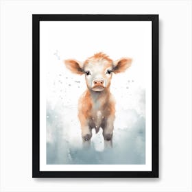 Cute Calf Scandinavian Style Illustration 4 Art Print