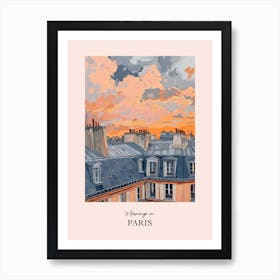 Mornings In Paris Rooftops Morning Skyline 5 Art Print