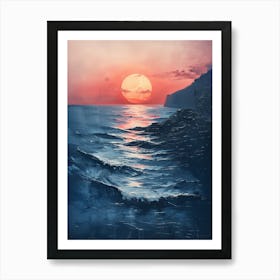 Sunset At The Beach 18 Art Print