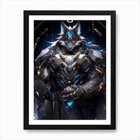 Wolf Futuristic Art Print