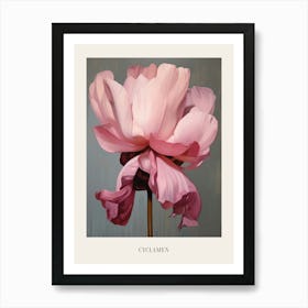 Floral Illustration Cyclamen 1 Poster Art Print