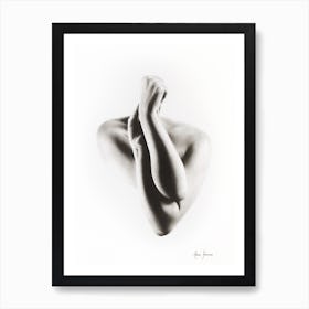 Nude Woman Charcoal Study 55 Art Print
