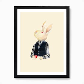 Rabbit And Sake Art Print