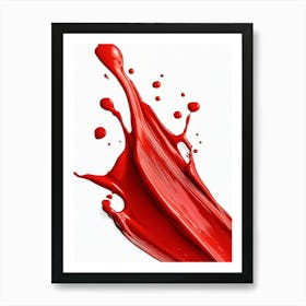 Red Paint Splash 1 Art Print