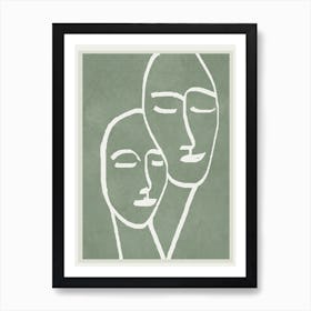 Abstract Masks Art Print